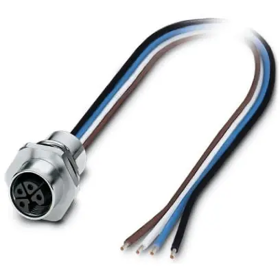 Schneller Versand Einbaubuchse, M12, 4-polig, Litzenanschluss, gerade, 1425587