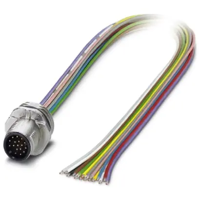 Preiswert Einbaustecker, M12, 17-polig, Litzenanschluss, gerade, 1405243