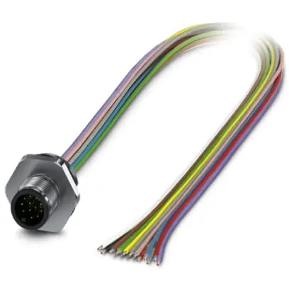 Saisonangebot Einbaustecker, M12, 17-polig, Litzenanschluss, gerade, 1411583