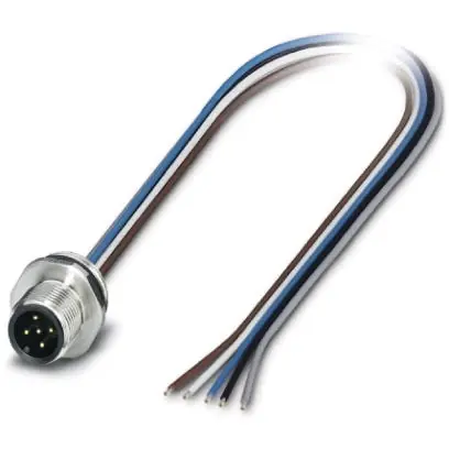 Einbaustecker, M12, 5-polig, Litzenanschluss, gerade, 1458868 Top-Seller