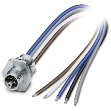 Einbaustecker, M12, 5-polig, Litzenanschluss, gerade, 1425627 Preis Gesenkt