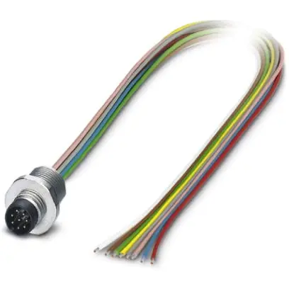 Einbaustecker, M8, 8-polig, Litzenanschluss, gerade, 1424232 Kostenloser Rückversand