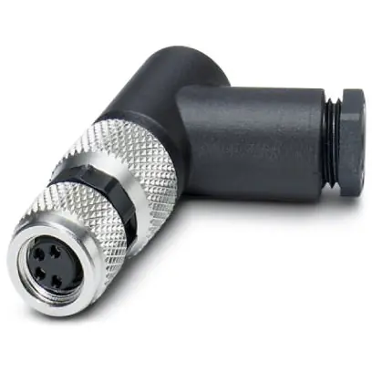 Kupplung, M8, 4-polig, Schraubanschluss, Schraubverriegelung, abgewinkelt, 1407584 Top-Angebot