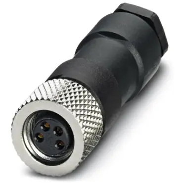 Kupplung, M8, 4-polig, Lötanschluss, Schraubverriegelung, gerade, 1681185 Schnäppchen
