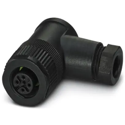 Sichere Zahlung Kupplung, M12, 5-polig, Schraubanschluss, Schraubverriegelung, abgewinkelt, 1662308