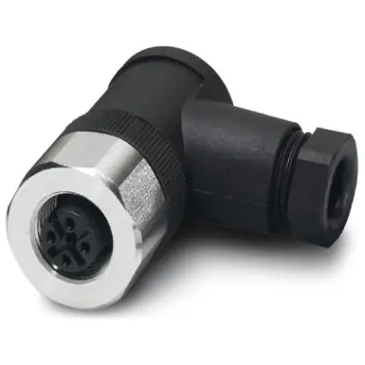 Kupplung, M12, 5-polig, Schraubanschluss, Schraubverriegelung, abgewinkelt, 1553297 Nur Heute