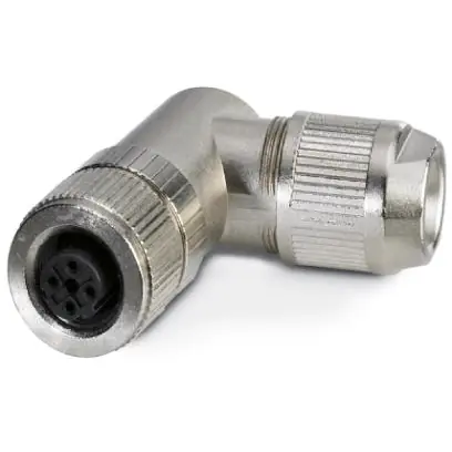 Kupplung, M12, 4-polig, Schneidklemmanschluss, Schraubverriegelung, abgewinkelt, 1553637 Sichere Zahlung