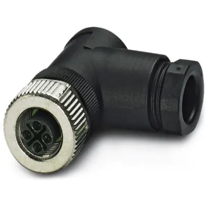 Kupplung, M12, 3-polig, Schraubanschluss, Schraubverriegelung, abgewinkelt, 1419642 Top-Angebot