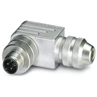 Stecker, M12, 4-polig, Schraubanschluss, Schraubverriegelung, abgewinkelt, 1694279 Ausverkauf