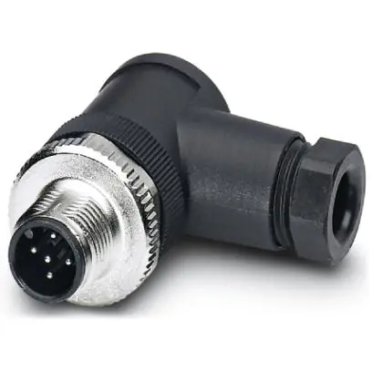 Neue Ware Stecker, M12, 5-polig, Schraubanschluss, Schraubverriegelung, abgewinkelt, 1663129