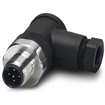 Stecker, M12, 5-polig, Schraubanschluss, Schraubverriegelung, abgewinkelt, 1553213 Preiswert