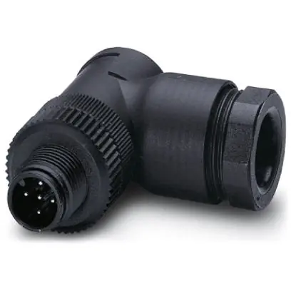 Stecker, M12, 5-polig, Schraubanschluss, Schraubverriegelung, abgewinkelt, 1531044 Direktkauf