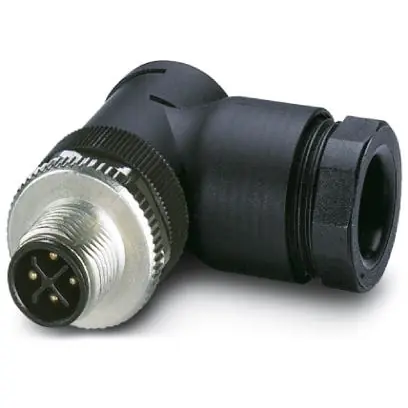 Stecker, M12, 4-polig, Schraubanschluss, Schraubverriegelung, abgewinkelt, 1408985 Rabatt