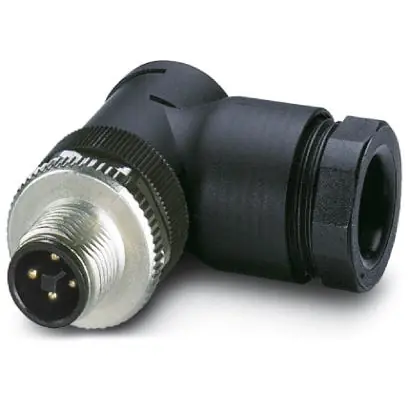 Angebot Stecker, M12, 4-polig, Schraubanschluss, Schraubverriegelung, abgewinkelt, 1408988