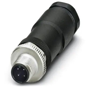 Stecker, M12, 4-polig, Schraubanschluss, Schraubverriegelung, gerade, 1507052 Preiswert