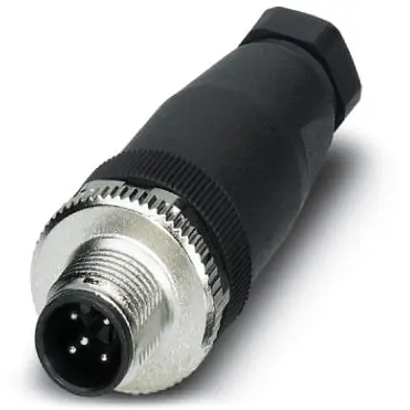 Stecker, M12, 5-polig, Schraubanschluss, Schraubverriegelung, gerade, 1663116 Geprüft