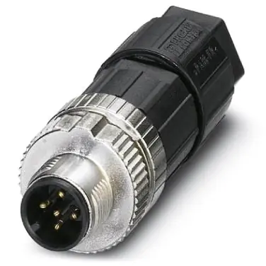 Angebot Stecker, M12, 5-polig, Push-in, Schraubverriegelung, gerade, 1424649
