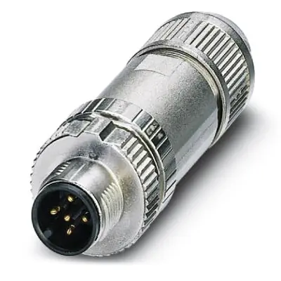 Neue Kollektion Stecker, M12, 5-polig, Push-in, Schraubverriegelung, gerade, 1424670
