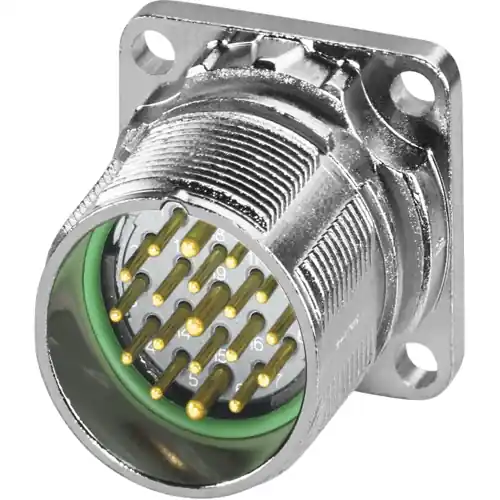 Flanschbuchse, M23, 19-polig, Crimpanschluss, Standard-/ONECLICK-Schnellverriegelung, gerade, 1718622 Nur Heute