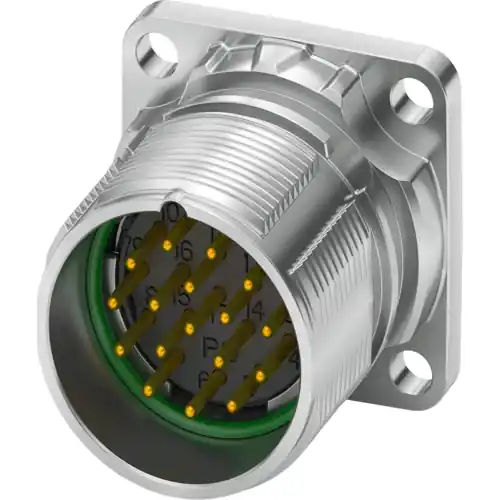 Abverkauf Flanschstecker, M23, 16-polig, Crimpanschluss, Standard-/ONECLICK-Schnellverriegelung, gerade, 1681133