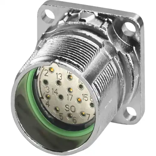 Flanschbuchse, M23, 16-polig, Lötanschluss, Standard-/ONECLICK-Schnellverriegelung, gerade, 1679718 Schnäppchen