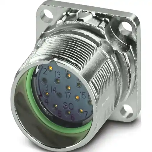 Flanschbuchse, M23, 16-polig, Crimpanschluss, ONECLICK-Schnellverriegelung, gerade, 1681136 Jetzt Kaufen