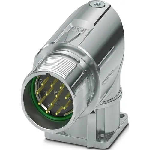 Anbaustecker, M23, 12-polig, Crimpanschluss, ONECLICK-Schnellverriegelung, abgewinkelt, 1069330 Nur Heute