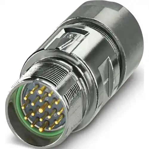 Stecker, M23, 19-polig, Crimpanschluss, ONECLICK-Schnellverriegelung, gerade, 1718408 Kostenloser Rückversand