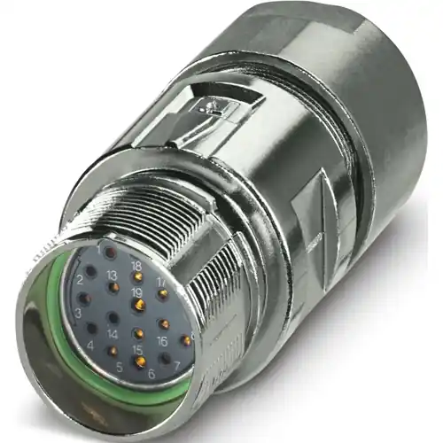 Finale Aktion Kupplung, M23, 19-polig, Crimpanschluss, ONECLICK-Schnellverriegelung, gerade, 1718415