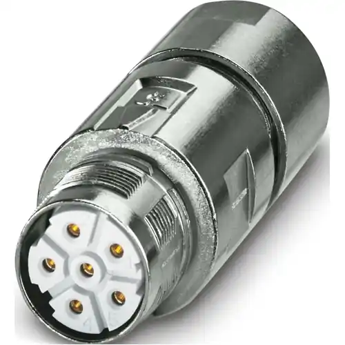 Kupplung, M23, 6-polig, Crimpanschluss, ONECLICK-Schnellverriegelung, gerade, 1628842 Versand Am Gleichen Tag