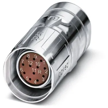 Kupplung, M23, 12-polig, Crimpanschluss, SPEEDCON-Verriegelung, gerade, 1619462 Finale Aktion