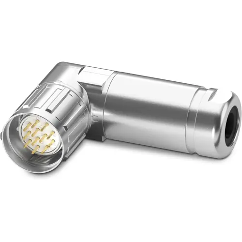 Stecker, M23, 19-polig, Crimpanschluss, SPEEDCON-Verriegelung, abgewinkelt, 1624085 Bestseller