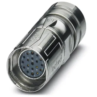 Kupplung, M23, 19-polig, Crimpanschluss, SPEEDCON-Verriegelung, gerade, 1623832 Direktkauf