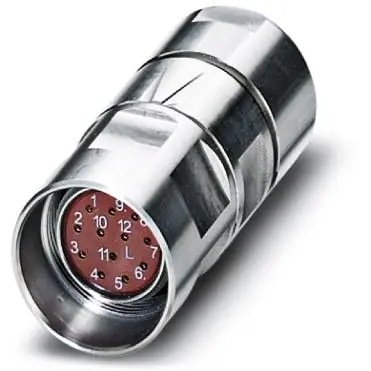 Kupplung, M23, 12-polig, Crimpanschluss, Schraubverriegelung, gerade, 1615068 Geprüft