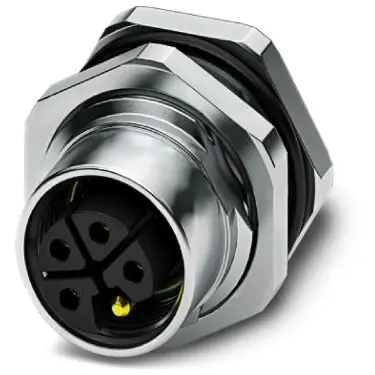 Markenware Einbaubuchse, M12, 5-polig, Lötstifte, Schraubverriegelung, gerade, 1415338