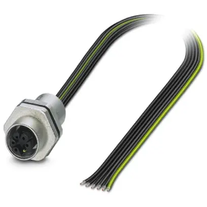 Einbaubuchse, M12, 6-polig, Litzenanschluss, gerade, 1415301 Sofort Bestellen