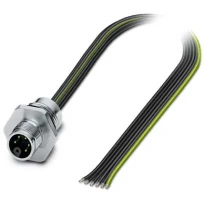 Einbaustecker, M12, 6-polig, Litzenanschluss, gerade, 1415300 Wochenendangebot