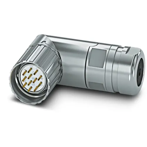 Sale Stecker, M23, 12-polig, Crimpanschluss, Schraubverriegelung, abgewinkelt, 1244072