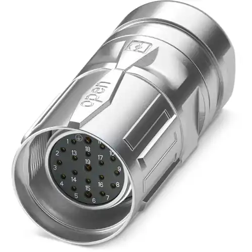 Schnäppchen Kupplung, M23, 19-polig, Crimpanschluss, SPEEDCON-Verriegelung, gerade, 1245000