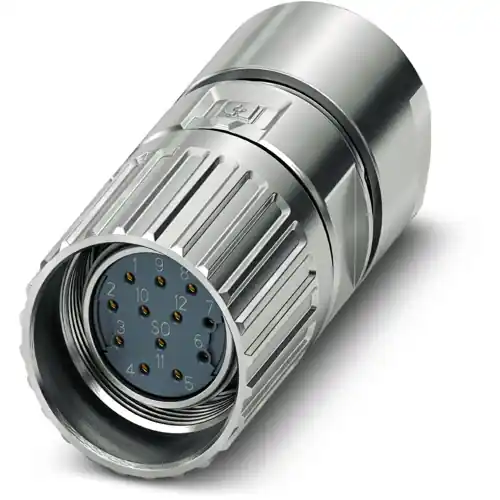 Preisknaller Kupplung, M23, 12-polig, Crimpanschluss, Schraubverriegelung, gerade, 1629214