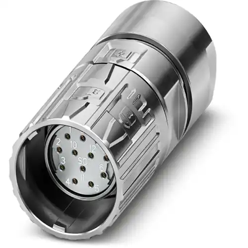 Kupplung, M23, 17-polig, Lötanschluss, ONECLICK-Schnellverriegelung, gerade, 1342728 Neu Im Sortiment