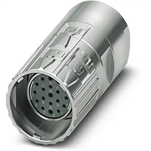 Kupplung, M23, 19-polig, Crimpanschluss, ONECLICK-Schnellverriegelung, gerade, 1718405 Ausverkauf