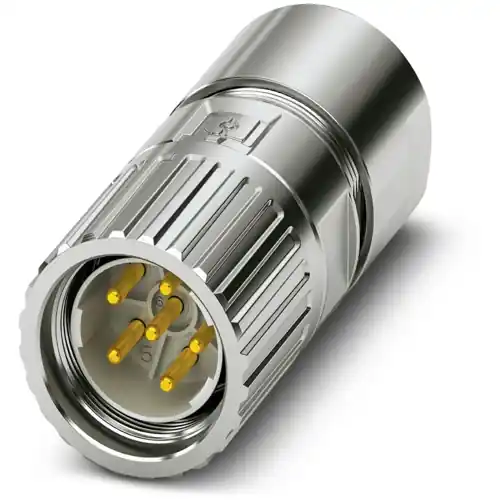 Stecker, M23, 6-polig, Crimpanschluss, Schraubverriegelung, gerade, 1628879 Bestseller