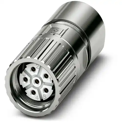 Kupplung, M23, 6-polig, Crimpanschluss, Schraubverriegelung, gerade, 1628826 Neue Kollektion