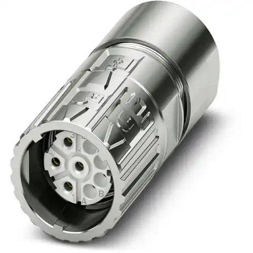 Kupplung, M23, 8-polig, Crimpanschluss, ONECLICK-Schnellverriegelung, gerade, 1628811 Schnäppchen