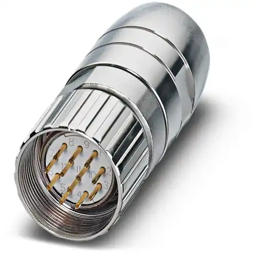 Stecker, M23, 12-polig, Lötkelch, Schraubverriegelung, gerade, 1242101 Finale Aktion