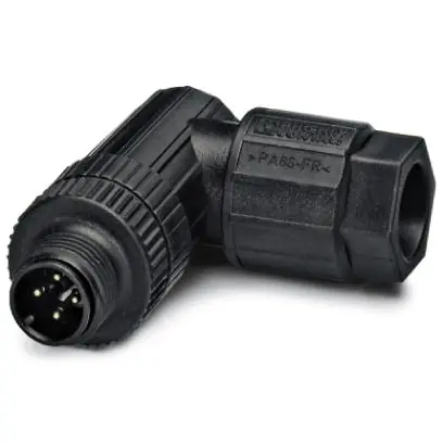 Stecker, M12, 4-polig, Push-in, Schraubverriegelung, abgewinkelt, 1424692 Kostenloser Rückversand