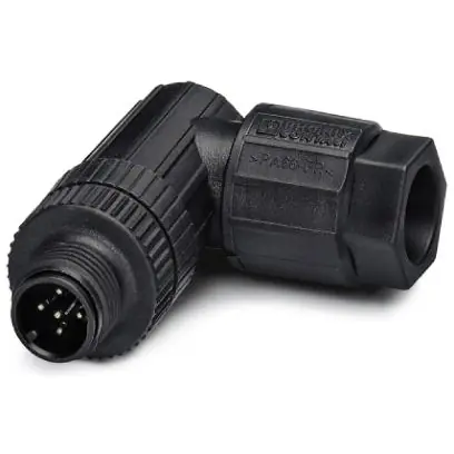 Stecker, M12, 5-polig, Push-in, Schraubverriegelung, abgewinkelt, 1424688 Bestpreis