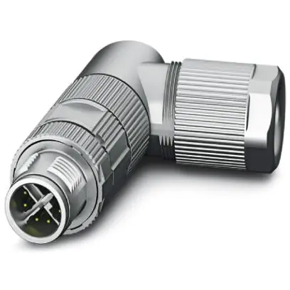 Wochenendangebot Stecker, M12, 8-polig, Crimpanschluss, Schraubverriegelung, abgewinkelt, 1422845