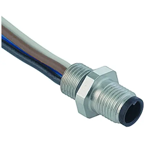Einbaustecker, M5, 4-polig, Litzenanschluss, Schraubverriegelung, gerade, 09 3111 01 04 Nur Heute